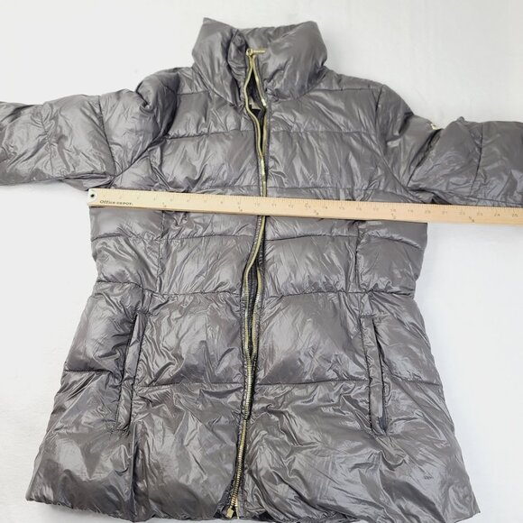 Michael Kors Women's Brown Padded Mock Neck Insulated Down Puffer Jacket Size L - Picture 4 of 8